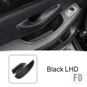 メルセデスベンツ ドアアームレストハンドル収納ボックスオーガナイザーホルダートレイ Cクラス W205 GLC X253 2015-2018 インテリアアクセサリ - Front Door LHD