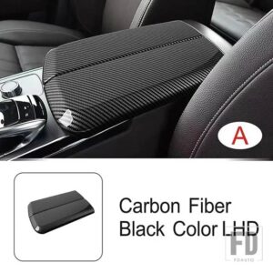 メルセデスベンツ コンソールアームレストボックスパネルカバー装飾トリムカーボン色 ML GL GLE GLS 2015-2016 インテリアアクセサリー - Model A