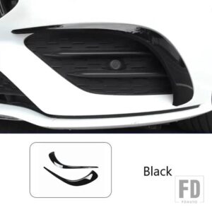 メルセデスベンツ フロントフォグランプフレームステッカー装飾エアナイフスプリッタースポイラーウイングトリムストリップ CLA C118 200 220 - Black