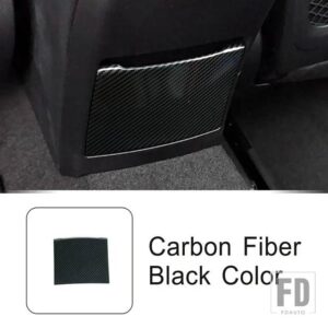 メルセデスベンツ カーボンカラーリアエア収納ボックスパネルカバー装飾トリム Aクラス W177 2019-2022 インテリアアクセサリー - Carbon Fiber Black