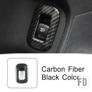 メルセデスベンツ ドアトランクボタンスイッチフレーム装飾カーボンパターントリム Aクラス W177 CLA C118 V177 W118 2019-2022 - Carbon Fiber Black