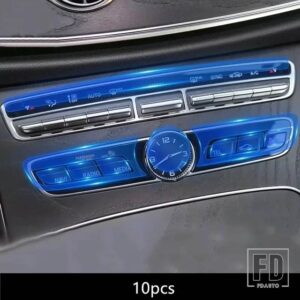 メルセデスベンツ コンソール空調 CD スクリーンフィルムトリム C Eクラス W205 W213 GLC X253 インテリアカーアクセサリー - 10 pcs