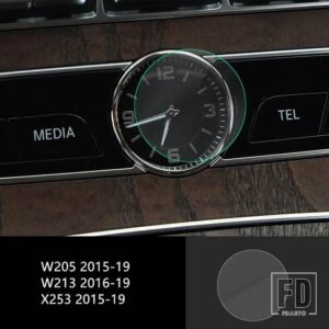 メルセデスベンツ コンソール空調 CD スクリーンフィルムトリム C Eクラス W205 W213 GLC X253 インテリアカーアクセサリー - Clock