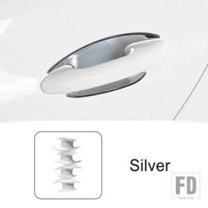 メルセデスベンツ 車外ドアプルハンドルボウルパネルカバー装飾ステッカー Cクラス W206 2022-2023 外装アクセサリー - bowl Silver