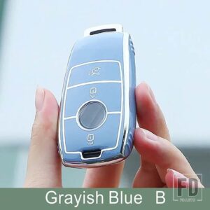メルセデスベンツ キーケース TPU シェル A B C Eクラス GLK GLA GLC GLR W204 W212 W176 W202 W463 インテリアアクセサリー - B Blue