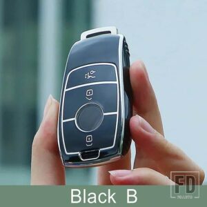 メルセデスベンツ キーケース TPU シェル A B C Eクラス GLK GLA GLC GLR W204 W212 W176 W202 W463 インテリアアクセサリー - B Black
