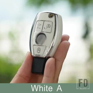 メルセデスベンツ キーケース TPU シェル A B C Eクラス GLK GLA GLC GLR W204 W212 W176 W202 W463 インテリアアクセサリー - A White
