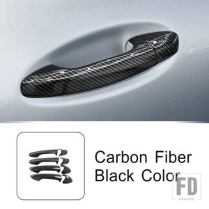 メルセデスベンツ CLA C118 2019-2022 外装ドアプルハンドルカバーボウルパネルトリムステッカーカーアクセサリーカーボン色 - Handle