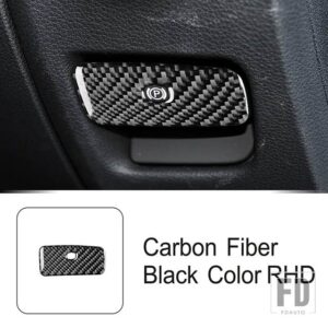 アウディ コンソール電子パーキングブレーキカバーステッカーカーボンデカールインテリアアクセサリー Q7 2007-2015 装飾トリム - RHD