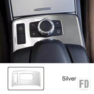 メルセデスベンツ Eクラスクーペ W207 2014-2016 コンソールマルチメディアボタンパネルカバー装飾ステッカーインテリアアクセサリー - Silver