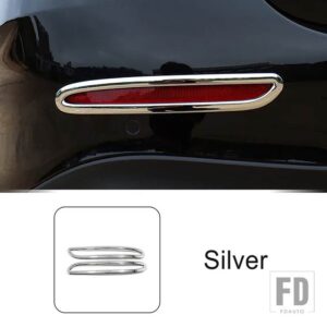 メルセデスベンツ 自動車用 Eクラス W214 2024 リアフォグライトテールランプフレーム装飾トリムストリップ外装オートアクセサリーステッカー - Silver