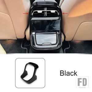 メルセデスベンツ 自動車用 Eクラス W214 2024 リアエアコンアウトレットパネルカバーカーボンパターントリムインテリアアクセサリーステッカー - Frame Black