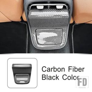 メルセデスベンツ 自動車用 Eクラス W214 2024 リアエアコンアウトレットパネルカバーカーボンパターントリムインテリアアクセサリーステッカー - Panel Carbon Black