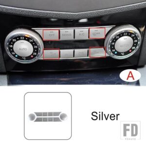 メルセデスベンツ コンソールエアコン CD ボタンカバーステッカー Cクラス W204 2007-2010 GLK X204 2008-2012 インテリアデカール - Model A MONO