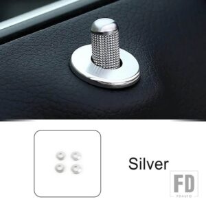メルセデスベンツ ドアリフトボルトサークルフレームステッカー合金トリム C W205 E W213 GLC X253 クラスインテリアアクセサリー - Silver