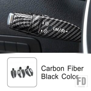 メルセデスベンツ コンソールワイパーシフトレバークルーズカバーステッカー C E GLC CLA GLAクラス W176 W246 W205 W213 X253 C117 X156 - Carbon Fiber Black