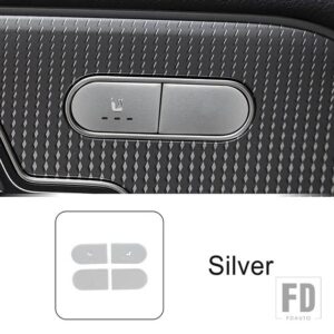 メルセデスベンツ カーアクセサリーシート加熱ボタンカバートリム GLC X253 GLS GLE W167 GLB X247 ABC Eクラス W177 W247 W205 W213 - Silver