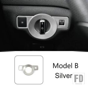 メルセデスベンツ カーコンソールヘッドライトスイッチフォグライトランプボタンフレームステッカー A Cクラス W176 W204 GLS GLA X156 CLA C1 - Model B