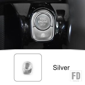 メルセデスベンツ A B クラス GLB X247 GLA G247 2020-21 コンソールエンジンスタートストップボタンカバースパンコールカーアクセサリー装飾 - Silver