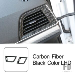 アウディ 車 Q5 年度 2018-2022 LHD コンソールエアコンアウトレットベントフレーム装飾カーボンカラーインテリアアクセサリートリム - 2 pieces