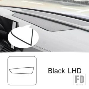 アウディ ダッシュボードコンソールオーディオスピーカーフレーム装飾ステッカーステンレストリム Q5 年度 2018-2022 インテリアアクセサリー - Black