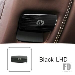 アウディ カーコンソール ELEXTRONIC ハンドブレーキ P ボタンパネルカバー装飾ステッカートリム Q7 2008-2015 インテリアアクセサリーデカール - Black