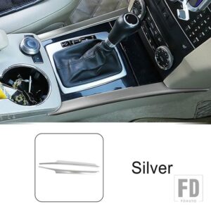 メルセデスベンツ コンソールギアシフトパネルサイドフレームカーボンパターン装飾ストリップ GLK X204 200 260 300 2008-2015 - Silver