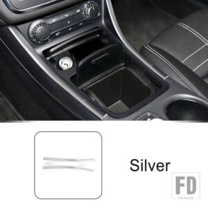 メルセデスベンツ コンソールギアシフト収納ボックスサイドトリムストリップカーボンパターン Aクラス W176 CLA C117 GLA X156 カーアクセサリ - Silver