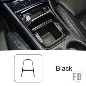 メルセデスベンツ コンソールギア収納ボックスパネルフレームカーボンパターントリム Aクラス W176 CLA C117 GLA X156 2013-18 カーアクセサリ - Black