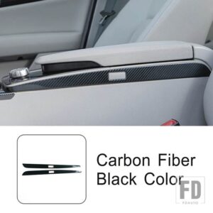 メルセデスベンツ カーコンソールアームレストボックスサイドパネル装飾カバートリム Eクラスクーペ W207 C207 2009-13 インテリアアクセサリー - Carbon Fiber Black