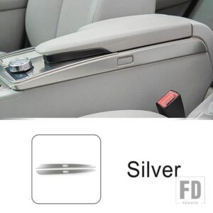 メルセデスベンツ カーコンソールアームレストボックスサイドパネル装飾カバートリム Eクラスクーペ W207 C207 2009-13 インテリアアクセサリー - Silver
