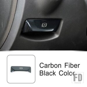 メルセデスベンツ ダッシュボードフットブレーキリリース電子スイッチカバートリム GLK X204 CEクラス W204 W212 インテリアアクセサリー - Carbon Fiber Black