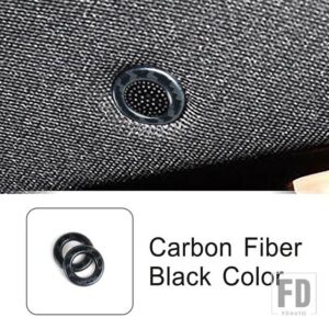 メルセデスベンツ インナールーフスピーカーフレームオーディオサークルカーボンテクスチャトリム Aクラス W177 CLA C118 2019-22 - Carbon Fiber Black