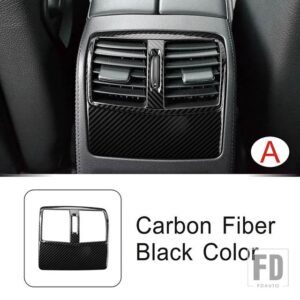メルセデスベンツ カーボンパターンリアエアコンベントアウトレットフレームトリムカーアクセサリー CLS W218 CLS260 300 320 350 2012-2017 - Carbon Black A