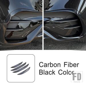 メルセデスベンツ フロントフォグライトアイブロウカーボンパターン装飾 GLC X254 2023 外装フォグライトランプフレームカーアクセサリー - Carbon Fiber Black