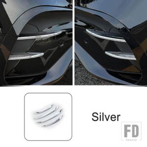 メルセデスベンツ フロントフォグライトアイブロウカーボンパターン装飾 GLC X254 2023 外装フォグライトランプフレームカーアクセサリー - Silver