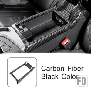 アウディ カーボンパターンセンターコンソールアームレスト収納ボックスフレームカバー装飾ステッカートリム A4 B9 A5 2017-2021 カーアクセサ - frame