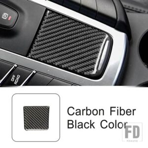 ポルシェ カーアクセサリーギアシフトバッテリービットパネルカバー装飾トリムカーボンインテリアステッカーデカールマカン 2014-21 - Carbon black