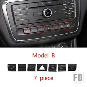 メルセデスベンツ カーアクセサリーセンターコンソール CD マルチメディアボタンフレームカバーステッカー GLA X156 CLA C117 AB クラス W176 - Model B