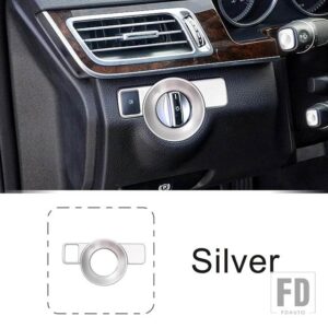メルセデスベンツ ヘッドライトスイッチトリムヘッドライト調整ボタンカバーステッカー A Cクラス W176 W204 GLS GLA X156 CLA C117 - Silver