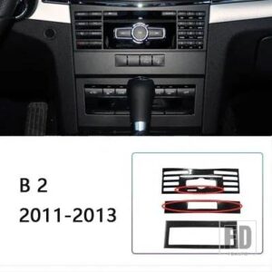 メルセデスベンツ センターコンソール CD フレーム装飾ステッカートリム Eクラスクーペ W207 C207 2009-2013 インテリアデカール - B2Carbon Fiber Black