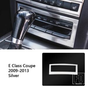 メルセデスベンツ センターコンソール CD フレーム装飾ステッカートリム Eクラスクーペ W207 C207 2009-2013 インテリアデカール - Silver