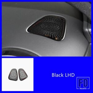 フロントパネル拡声器カバートリムステレオフレームステッカー装飾メルセデス ベンツ Cクラス W206 2022 インテリアアクセサリー - Black