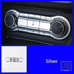 メルセデスベンツ CLA C117 GLA X156 AB クラス W176 W246 コンソールエアコンボタン装飾カバーステッカートリム - Silver