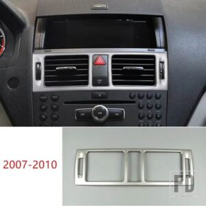 メルセデスベンツ Cクラス W204 コンソール CD パネルエアコンベントフレームカバートリム装飾ステッカー - Central AC Outlet