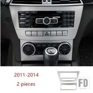 メルセデスベンツ Cクラス W204 コンソール CD パネルエアコンベントフレームカバートリム装飾ステッカー - AC CD model