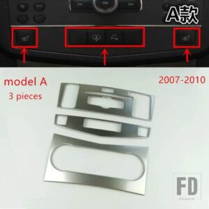 メルセデスベンツ Cクラス W204 コンソール CD パネルエアコンベントフレームカバートリム装飾ステッカー - AC CD model A