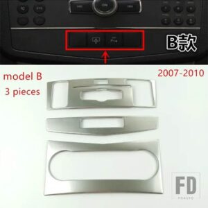 メルセデスベンツ Cクラス W204 コンソール CD パネルエアコンベントフレームカバートリム装飾ステッカー - AC CD model B