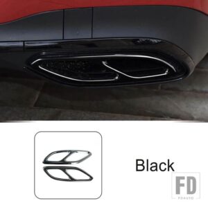 メルセデスベンツ スタイリングテール喉フレーム装飾カバーステッカートリム CLA C118 W118 2020-2022 マフラーアクセサリー - Black
