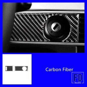 アウディ カーセンターコンソール CD フレーム装飾ステッカートリムカーボン A6 C5 C6 2005-2011 ギアシフトパネルデカール - Keyhole Black